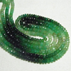 2x15 Inches Full Strand - AAA High Quality Shaded - EMERALD - Micro Faceted Rondell Beads Huge Size 4 - 4.5 mm approx Nice Sparkle